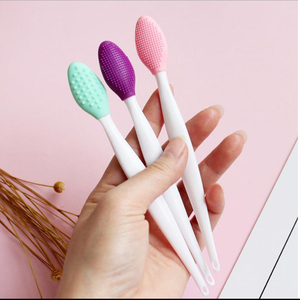 <span class=keywords><strong>Brosse</strong></span> en <span class=keywords><strong>Silicone</strong></span> Double Face pour Soin de la Peau, Outil d'Exfoliation et Nettoyage du Nez pour Points Noirs et Lèvres - Product Image 6