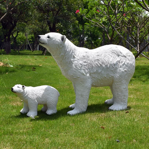 Sculture in Resina e Fibra di Vetro di Orsi Polari a Grandezza Naturale 5ft 6ft 8ft 10ft per Eventi, Parchi e Decorazioni - Product Image 2
