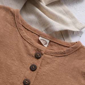 Ropa Orgánica para Bebés, Body Certificado GOTS, Mameluco de Lino sin Espalda para Bebés - Product Image 3