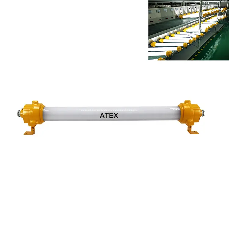 Ledun Ip66 Atex-Buis Fluorescerende Explosieveilige Led Licht Gecertificeerde Industrie Werklamp 10W 20W 30W 40W AC90-265V 80 Ip65