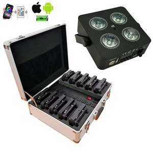 Nuovo Design: Luci 4X18w in Flight Case, Illuminazione a Parete per DJ, Festa, LED a Batteria per Spettacoli sul Palco - Product Image 3