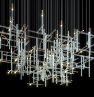 Projet Personnalisé de Décoration Éclairage en Verre Led de Lustre Pendentif Lumière Hall Hôtel Escalier Moderne en Verre de Murano 80 Pendentif Gratuit