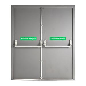 Puerta ignífuga de acero de diseño moderno con bloqueo de pánico Superficie acabada Método de apertura de empuje directo de fábrica Popular para <span class=keywords><strong>Preven</strong></span> - Product Image 4