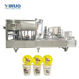 Automatic Milk Water Sauce Beverage Cup Filling And Sealing Machine Stainless Steel 304 Cup Sealing Machine Manufacturers