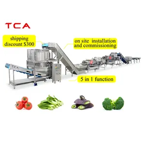 Özelleştirilebilir dondurulmuş meyve ve sebze ağartma temizleme kesme hızlı dondurulmuş makine işleme hattı