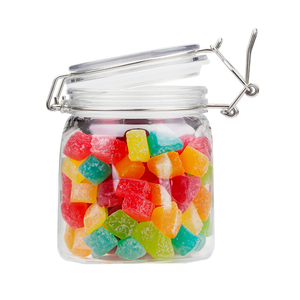 Envases Promocionales Reutilizables Transparentes para Dulces Suaves de Proteína en Polvo, Botellas de Plástico PET de 740 ml con Tapa Hermética - Product Image 1