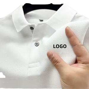 T-shirt décontracté pour homme été 2024, anti-rides, imprimé, nouveau, manches courtes, col brodé, 100% coton, quotidien - Product Image 3