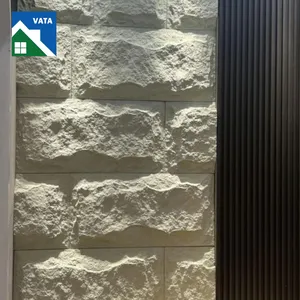 Hafif poliüretan yapay taş dekorasyon otel için PU taş arka plan duvar paneli kullanın