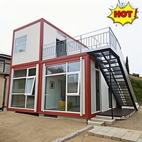 Casa Contenedor Plegable Tipo X de Dos Pisos y 20 Pies, Transpirable, para Dormitorio y Oficina, Diseño Moderno, Personalizable