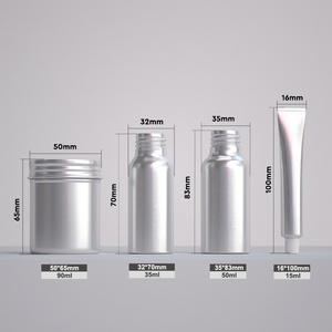Eco-friendly Aluminum Cosmetic Packaging Set Recyclable Facial Care Bottle and Jar for Luxury Beauty Brand - Product Image 2