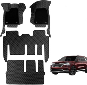 พรมปูพื้นรถยนต์หนังกันน้ำแบบกำหนดเองสำหรับ <span class=keywords><strong>Kia</strong></span> <span class=keywords><strong>Carnival</strong></span> Sedona 3D Luxury ชุดเต็ม - Product Image 1