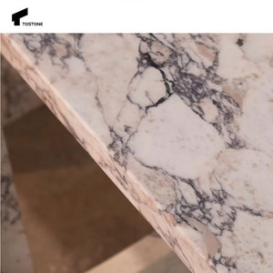 Tostone Luxurious Natural Calacatta Viola Marble Stone Rectangle <strong>Console</strong> <strong>Table</strong> For Indoor Living Room Hotel Furniture Decoration - Product Image 3