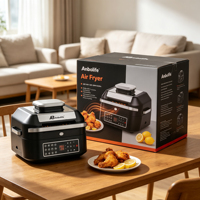Anbolife Nouveau design Four friteuse à air chaud Fabricant OEM Fourniture en gros Revêtement antiadhésif Sans BPA Thermomètre intelligent CE CB GS