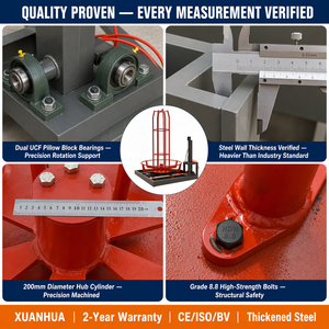 Support de déroulage vertical robuste de 3 tonnes avec <span class=keywords><strong>frein</strong></span> pneumatique et guide anti-emmêlement pour plieuse automatique de barres d'armature - Product Image 4