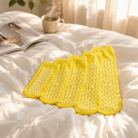 Chaussettes d'hiver décontractées pour hommes, jetables, antidérapantes, respirantes, en coton polyester à motif de points tricotés, disponibles en plusieurs tailles