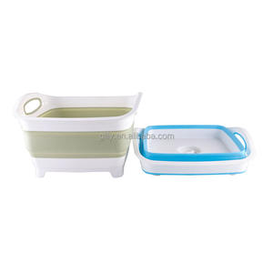 <span class=keywords><strong>Fregadero</strong></span> plegable Dishpan Tina <span class=keywords><strong>cesta</strong></span> de lavandería colador plegable portátil camping vegetal bañera de lavado con Operador de válvula de agua - Product Image 2