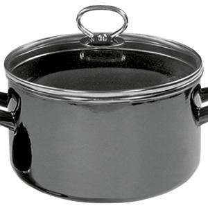 Olla para carne Brilliant de 24 cm con tapa de vidrio para cocinar y hornear - Product Image 1