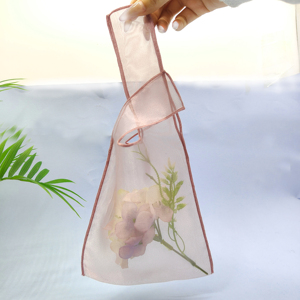 Borsa Trasparente in Plexiglass con Logo Personalizzato per Piccola Borsetta Stile Balletto, Custodia Antipolvere in Organza per Gioielli e Braccialetti - Product Image 1