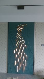 لوحة حائط منحوتة من الجلد ثلاثية الأبعاد حديثة ، ديكور منزلي عالي الجودة مقاوم للماء ومقاوم للرطوبة لغرفة النوم - Product Image 5