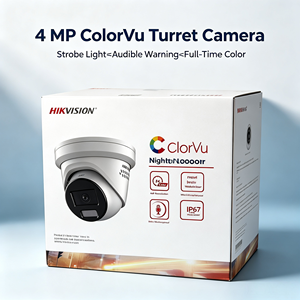 Caméra réseau tourelle fixe HIK DS-2CD2347G2-LSU/SL 4 mm 4 MP ColorVu avec lumière stroboscopique et avertissement sonore - Product Image 1
