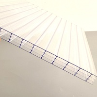 Panneau de toiture en polycarbonate multicouche transparent pour serre, pépinière, pergola, éclairage naturel