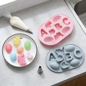 Moule à gâteau amusant en silicone non toxique avec logo personnalisé, formes étoile, lapin et carré, pour pudding, compatible micro-ondes - Product Image 6