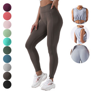 Fashion Booty Lift <strong>Brown</strong> Sexy Leggins Anti Cellulite <strong>Womens</strong> Gym Yoga <strong>Leggings</strong> with Custom logo - Product Image 1