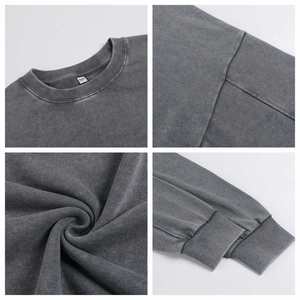 High Quality Custom Logo Heavyweight Cotton Sweatshirts Oversize Men Oversized Drop Shoulder Sweatshirts Hoodies Manufacturer - Product Image 2