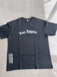 Camiseta de Algodón Cómoda para Hombre, Estilo Casual, Cuello Redondo, Manga Corta, con Estampado de Letras de <span class=keywords><strong>Los</strong></span> Ángeles, Venta al Por Mayor - Product Image 3