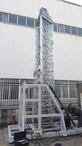 Mât télescopique tubulaire à treillis <span class=keywords><strong>de</strong></span> 35 m maximum, autoportant à 3 pieds et à treillis météorologique, avec protection contre la foudre et mise à la <span class=keywords><strong>terre</strong></span> - Product Image 2