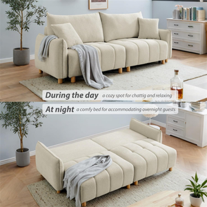 Sofá Cama Moderno de Tamaño Completo, Sofá Cama Convertible Tipo Futón para Sala de Estar, Venta al Por Mayor - Product Image 3