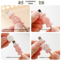 Protector de Cable de Silicona con Diseño de Caramelo Kawaii, Protector de Cable de Carga para Teléfono, Anti-Rotura, Venta al Por Mayor