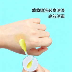 Xinweikang Disinfecting Cotton Swabs, Thin and <b>Long</b> Disposable Medical Cotton Swabs for Ear, <b>Nose</b> and Throat Use, Chlorhexidine - Product Image 4