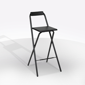 Sgabello Alto Modello Louna Nero - Product Image 1