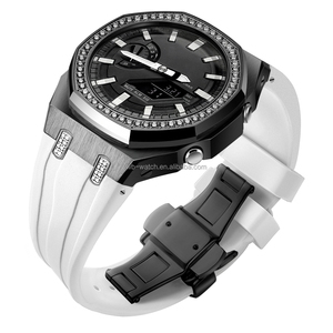 Bracelet de montre en <span class=keywords><strong>métal</strong></span> argenté de luxe en acier inoxydable Bracelet de montre Bracelet Mod Kit pour Casiaok <span class=keywords><strong>G</strong></span> <span class=keywords><strong>Shock</strong></span> Ga <span class=keywords><strong>2100</strong></span> Case - Product Image 4
