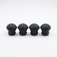 Interruptor de Botón Pulsador de Plástico de 12 mm con Bloqueo Automático de Encendido/Apagado de 2 Pines para Coche y Motocicleta