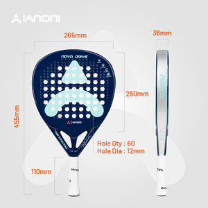 Raqueta de Pádel Caston Sports IANONI <span class=keywords><strong>NOVAL</strong></span> DRIVE - Azul Marino, Fibra de Carbono, Superficie 3D, Núcleo de Espuma Viscoelástica EVA de Alta Densidad - Product Image 5
