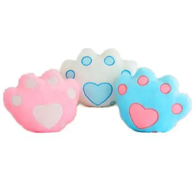 2022 38cm best seller fashion cute glow in the dark cuscino led a forma di zampa di orso super morbido