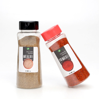 Pot à épices en plastique de joint de poivre de remise bon marché 950ml pot à épices clair de forme ronde