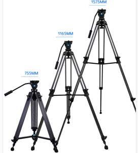 Soporte panorámico profesional trípode cabeza hidráulica fluida trípode de <span class=keywords><strong>fibra</strong></span> de carbono soporte DSLR cámara <span class=keywords><strong>y</strong></span> vídeo 360 trípode para móvil - Product Image 6