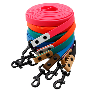 Correa de entrenamiento larga personalizable perros impermeable Pvc Nylon con luces para jugar al aire libre playa disponible varios colores - Product Image 2