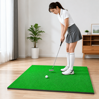 Tapis d'entraînement de golf 3D en fibres de qualité supérieure, base en tissu non tissé, gazon en tricot PA durable, simulateur de golf d'intérieur
