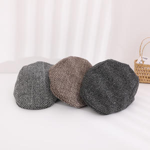 3-7세 아동용 플래드 베레모 레트로 뉴스보이 캡 빈티지 플랫 베레모 모자 - Product Image 5