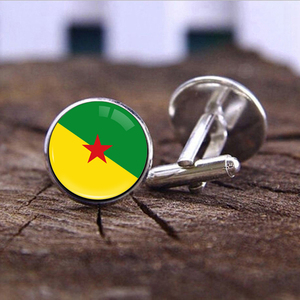 80 modèles de bijoux : épingles à cravate, broches, anneaux, boutons de manchette, colliers, bracelets, boucles d'oreilles, porte-clés, ensemble de bijoux avec drapeau et carte de la Guyane Française - Product Image 4