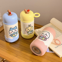 Nouvelle Tasse Thermos Isotherme Portable Mignonne pour Filles, en Acier Inoxydable 316, Motif Dessin Animé, Qualité Alimentaire, Maintien Thermique 6-12 Heures