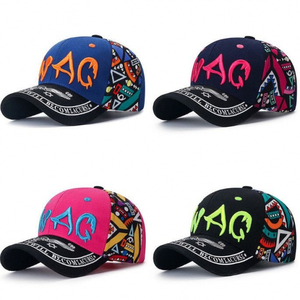Colorful Geometric Print 3D Letter Embroidery Baseball Cap Hip Hop Streetwear Adjustable Snapback <b>Hat</b> Women <b>Men</b> Outdoor <b>Sun</b> Viso - Product Image 1