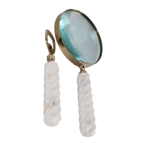 Scultura con lente d'ingrandimento e apribottiglie con manico in marmo, accessorio decorativo per tavolino da caffè, mensola, soggiorno - Product Image 3