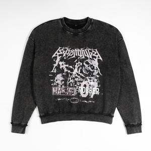 <span class=keywords><strong>Dreaming</strong></span> <span class=keywords><strong>Lion</strong></span> Erkek Sonbahar Harfli Desenli Bisiklet Yaka Sweatshirt-Amerikan Vintage Yıkanmış Saf Pamuk Bol Kesim 380g Kumaş Ağırlığı - Product Image 6