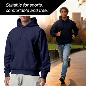 Sudadera con Capucha Básica para Hombre, Tejido Suave y Cómodo, Color Sólido Clásico para Uso Diario - Product Image 5