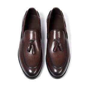 Chaussures habillées pour hommes en cuir véritable, à bout fermé, à enfiler, élégantes, durables, respirantes, à franges, faites à la main, imperméables pour l'automne - Product Image 3